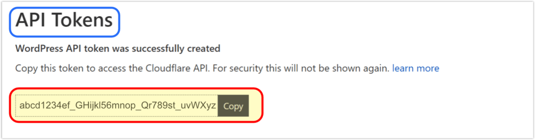Token CF API gotowy do skopiowania
