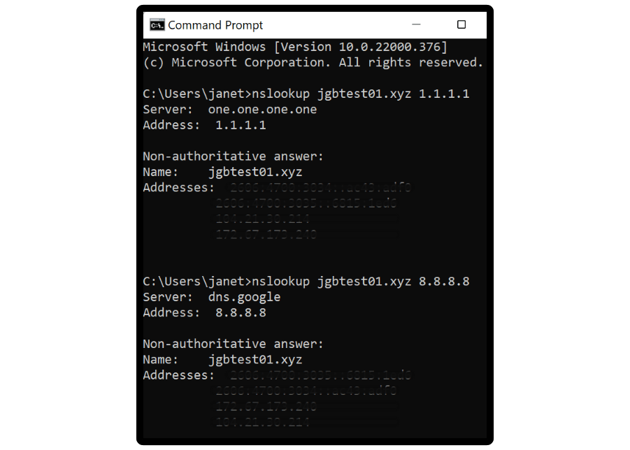 Comprobación de solicitud de Windows C