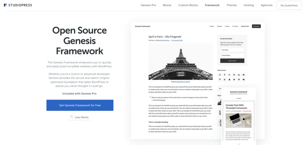 Tema wordpress premium Genesis