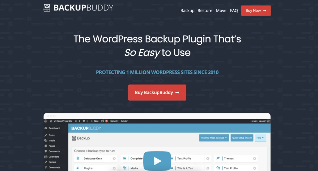 Plugin cadangan wordpress BackupBuddy