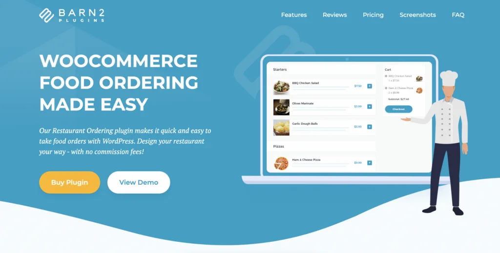 WooCommerce 레스토랑 주문