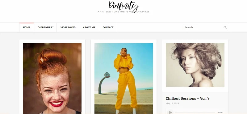 Pinfinity - Pinterest 스타일 WordPress 테마
