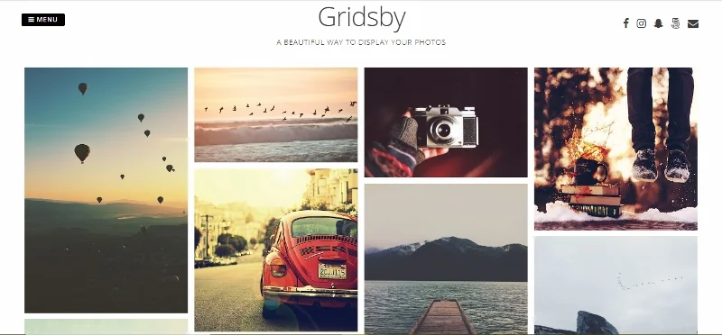 Gridsby - 무료 Pinterest WordPress 테마