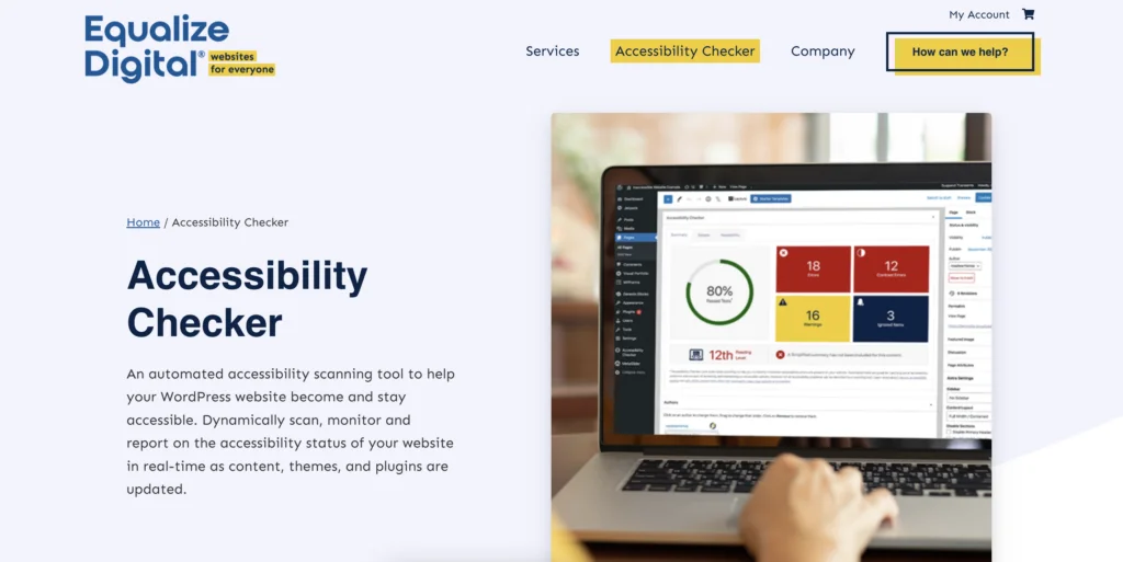Скриншот плагина проверки доступности Wordpress Accesibility Checker