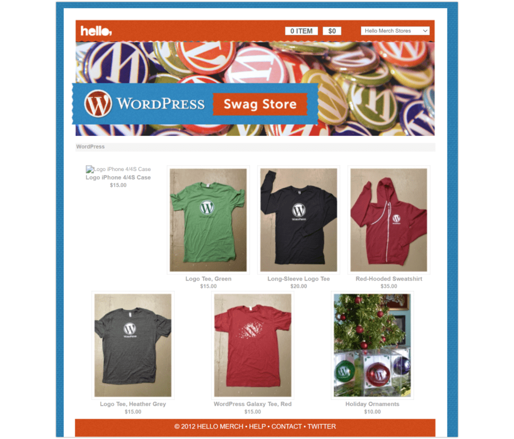 2012 WordPress Swag 웹사이트