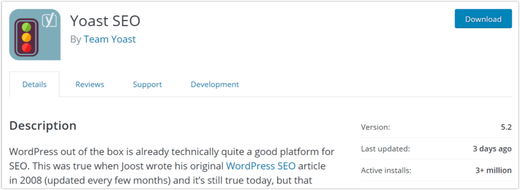 2017년 가장 인기 있는 플러그인 – Yoast SEO