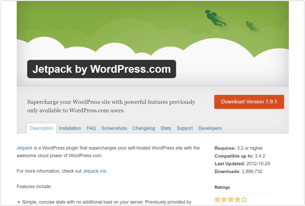 2012년 가장 인기 있는 플러그인 – Jetpack