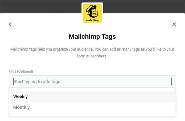 Mailchimp etiketleri.