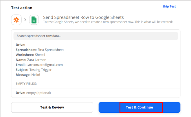 測試並繼續將 WordPress 表單集成到 Google 表格