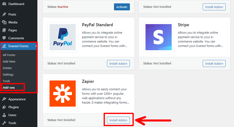 安裝 Zapier 附加組件