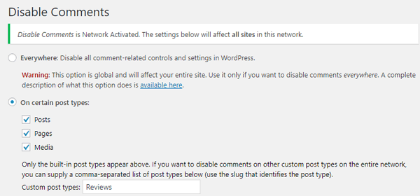 Dezactivați pluginul WordPress pentru comentarii