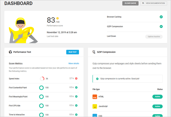 Plugin de optimizare WordPress Hummingbird.