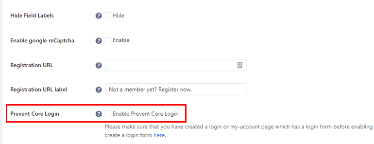 Empêcher la modification de l'URL de la page de connexion WordPress de la connexion principale