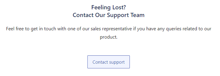 Contactez le support
