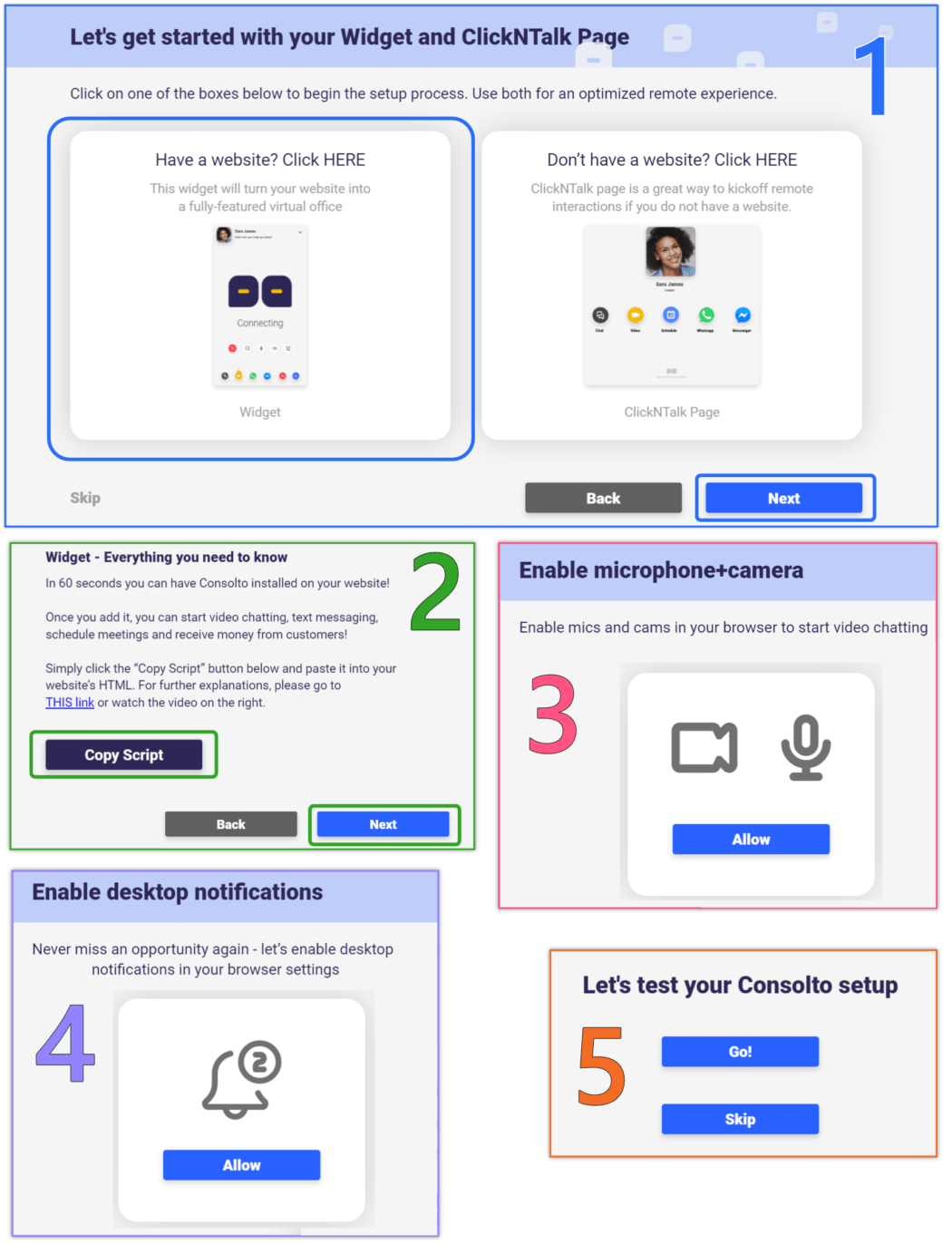 Configurarea widget-ului de pe site-ul Consolto.