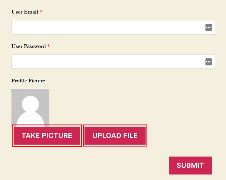 写真を撮ってアップロードする