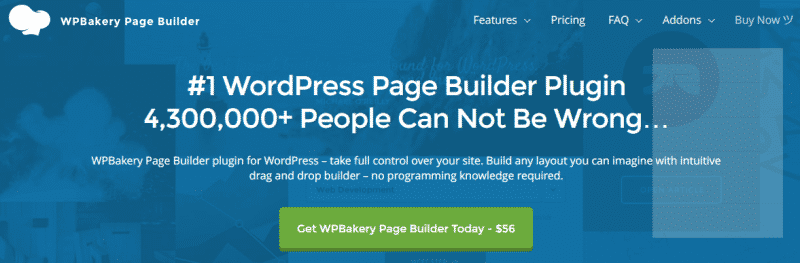 WPBakery 최고의 드래그 앤 드롭 WordPress 페이지 빌더 플러그인