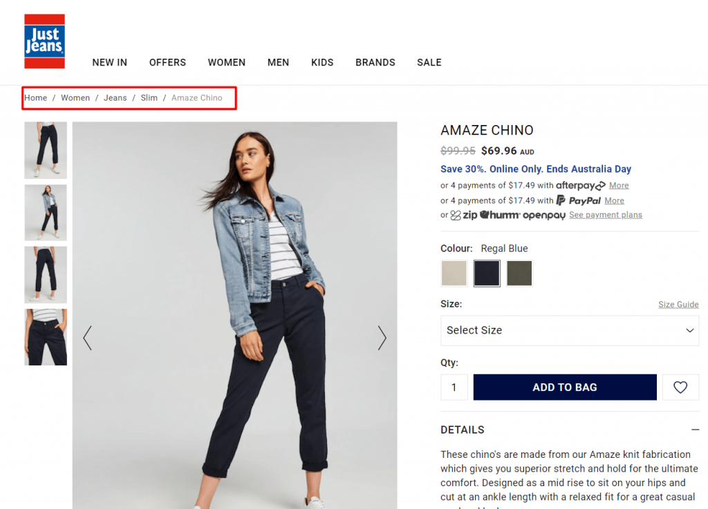 hanya menu jeans remah roti
