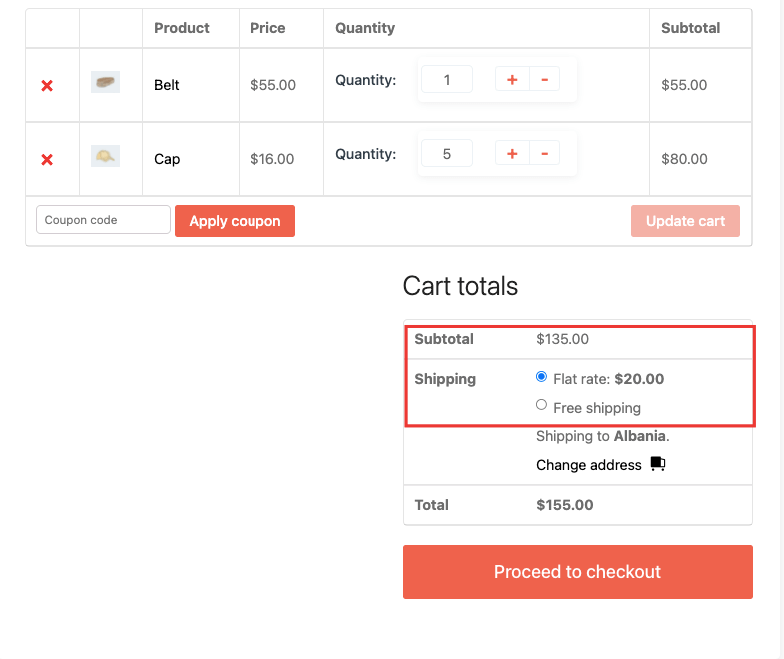 WooCommerce'i ücretsiz gönderirken sabit oranı gizle