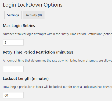 limit login attempts WordPress