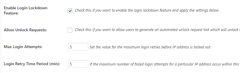limit login attempts WordPress