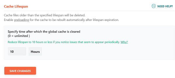 cache life span