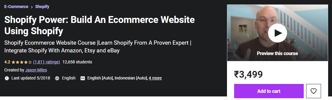 หลักสูตร Udemy Shopify