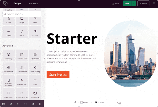 glisser-déposer-contenu - SeedProd drag and drop content