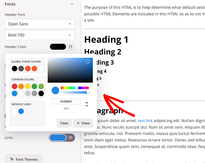 liens-thème-WordPress-personnalisés - SeedProd Customize your WordPress link colors