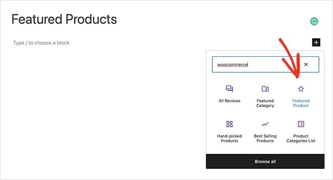 woocommerce özellikli ürünler bloğu - SeedProd WooCommerce featured products block