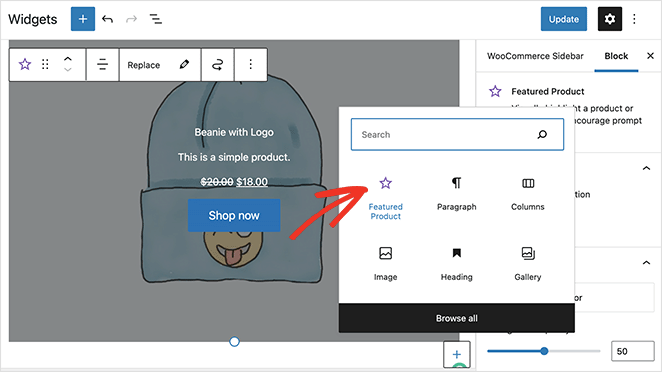 woocommerce özellikli-proucts-widget - SeedProd WooCommerce featured products sidebar widget