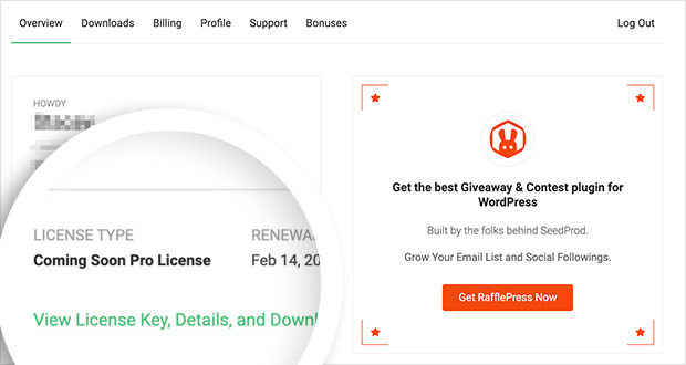 seedprod-lisans anahtarı - SeedProd copy your seedprod license key