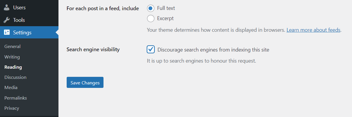 modifier les paramètres du moteur de recherche dans WordPress