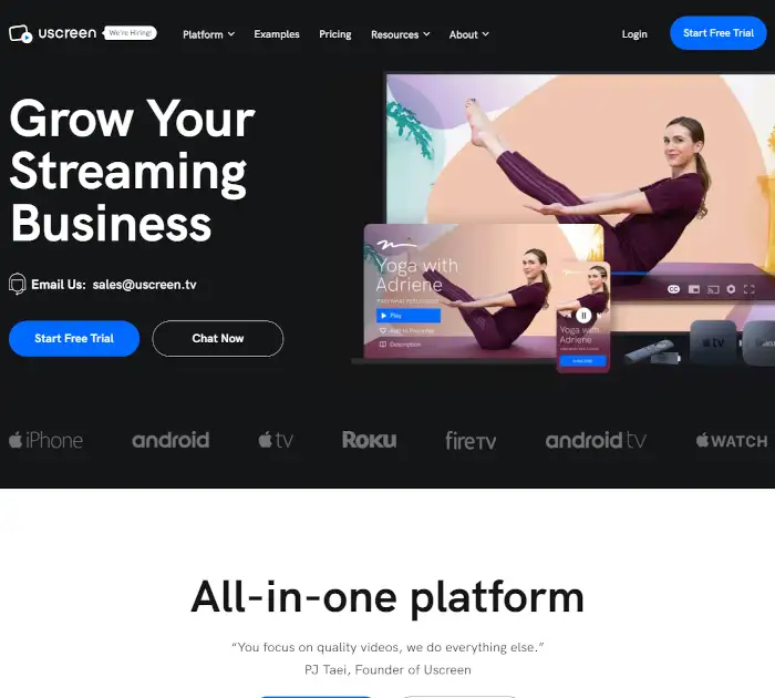 Las mejores plataformas OTT: Uscreen