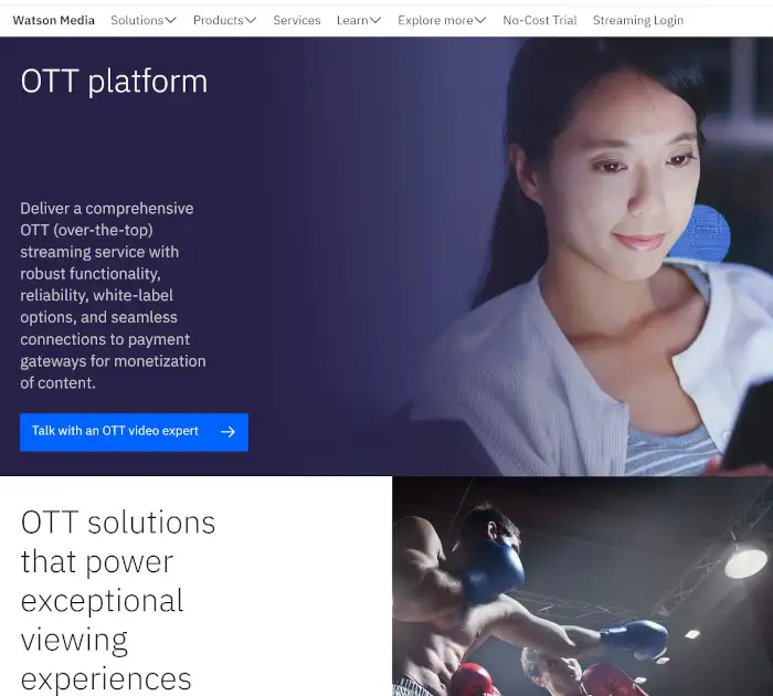 Las mejores plataformas OTT: IBM Watson