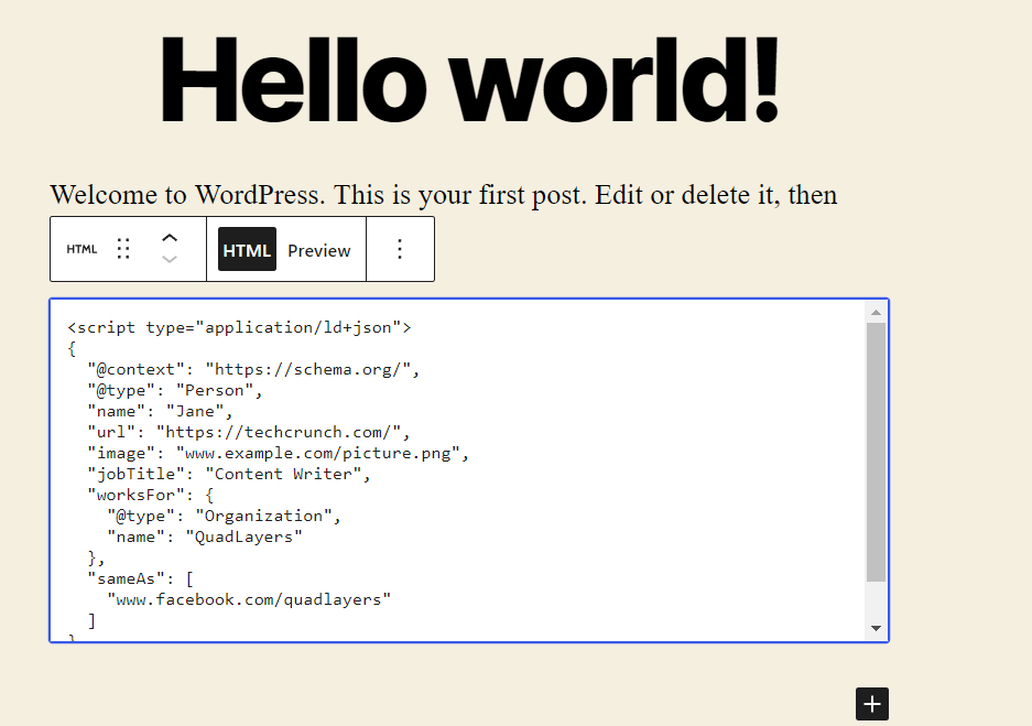 kode skema di blok tambahkan markup skema ke wordpress