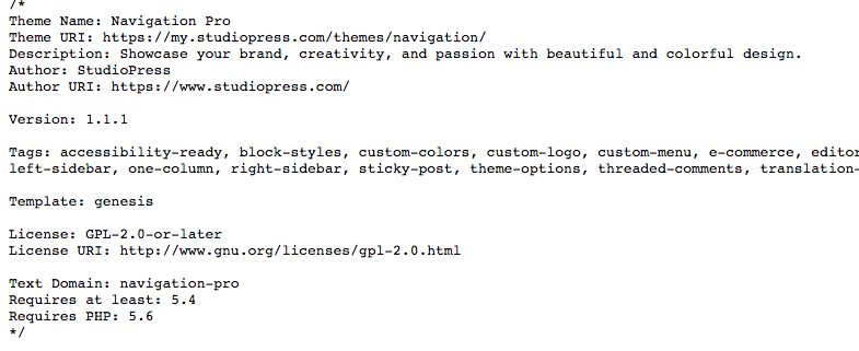 Fișier CSS temă