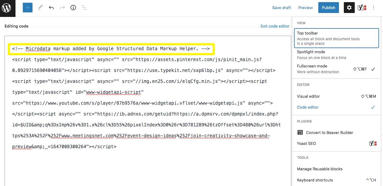 Editor de blocos HTML