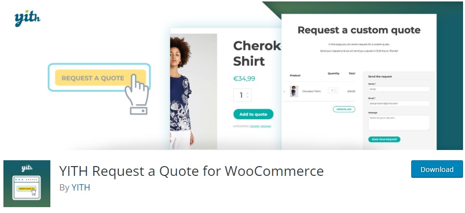 yith 添加 woocommerce 請求報價按鈕