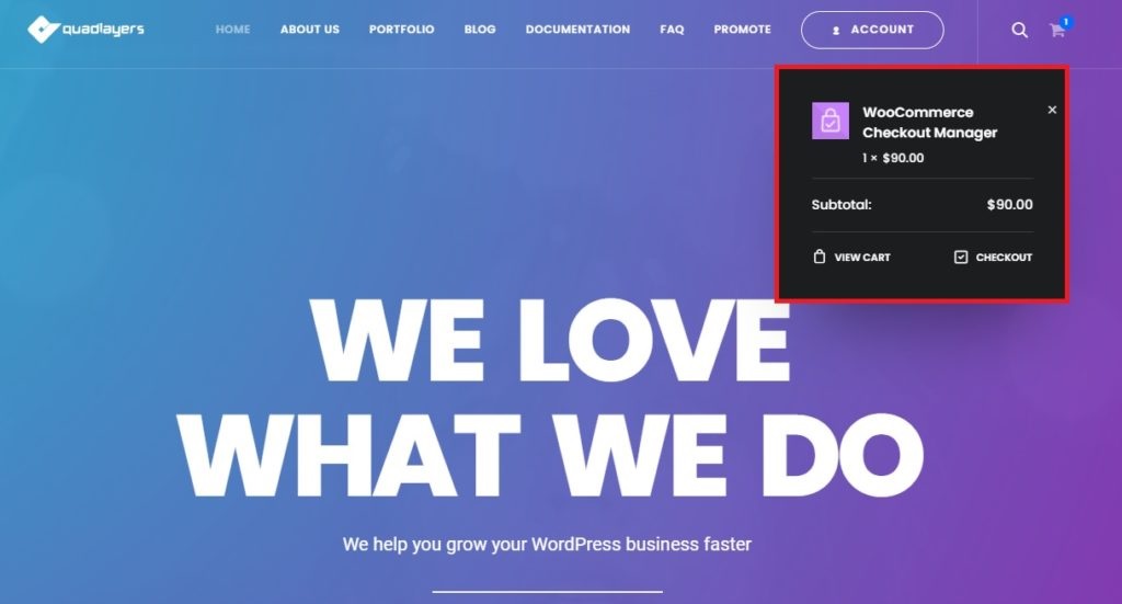 迷你購物車改進了 woocommerce 的設計