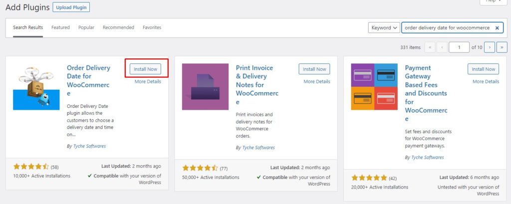 為 wocommerce 插件安裝訂單交貨日期
