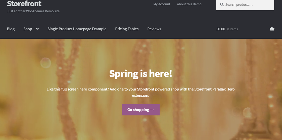 витрина магазина WooCommerce тема