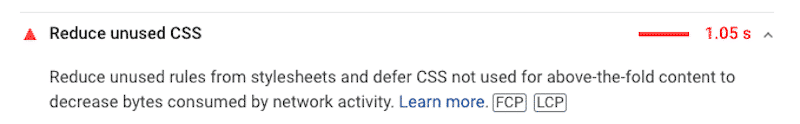 Reducir el CSS no utilizado: auditoría de PageSpeed Inisghts