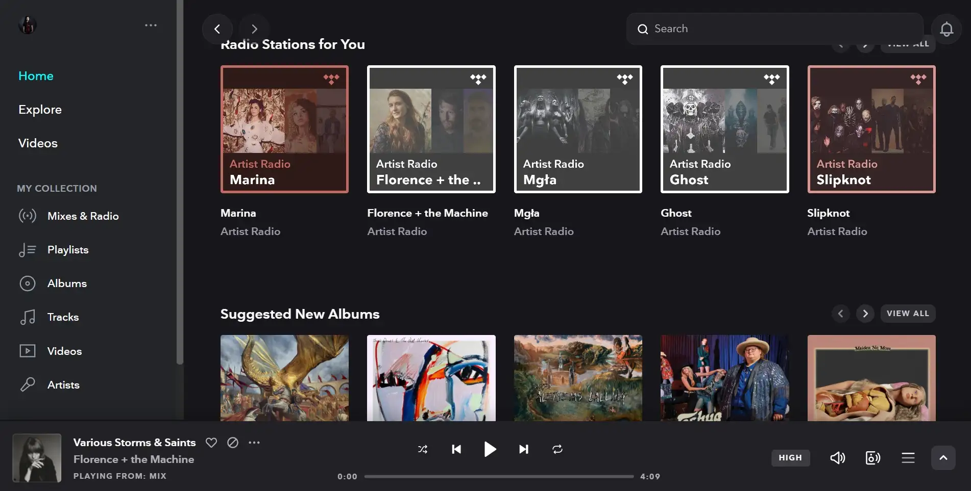 Spotifyの代替案:Tidal