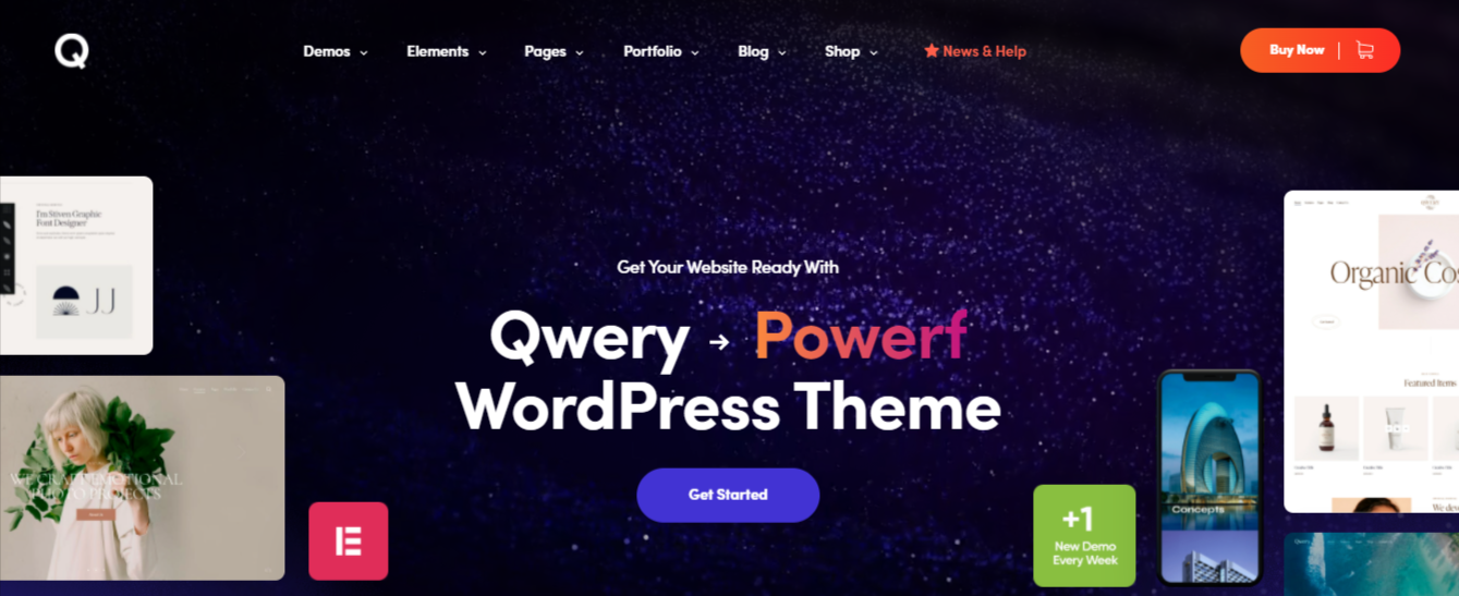Qwery - 頂級高級 WordPress 主題