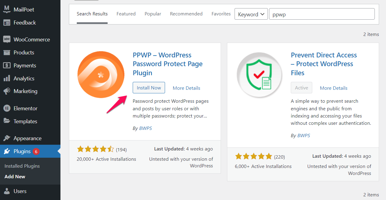 PPWP Pro：使用 PPWP Pro 插件密碼保護 WordPress 登台站點