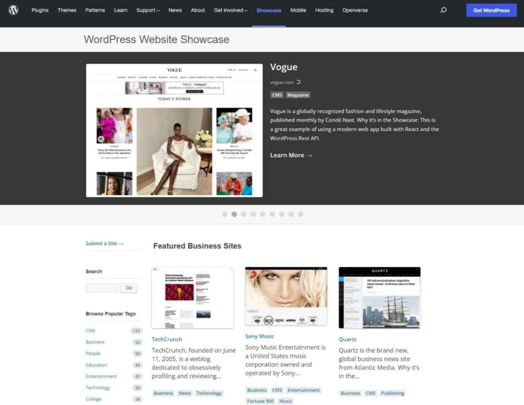 WordPress wird von großen Marken verwendet, die Wert auf Sicherheit legen