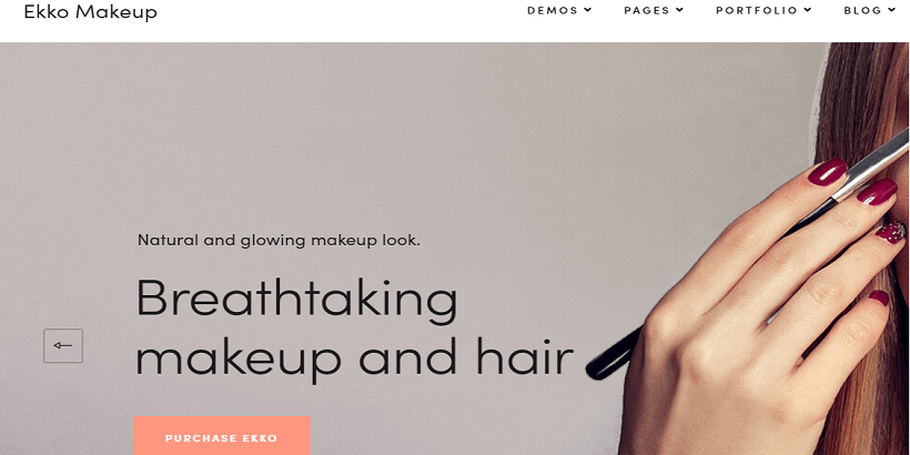 Ekko-bestes-kostenloses-wordpress-theme-für-maskenbildner