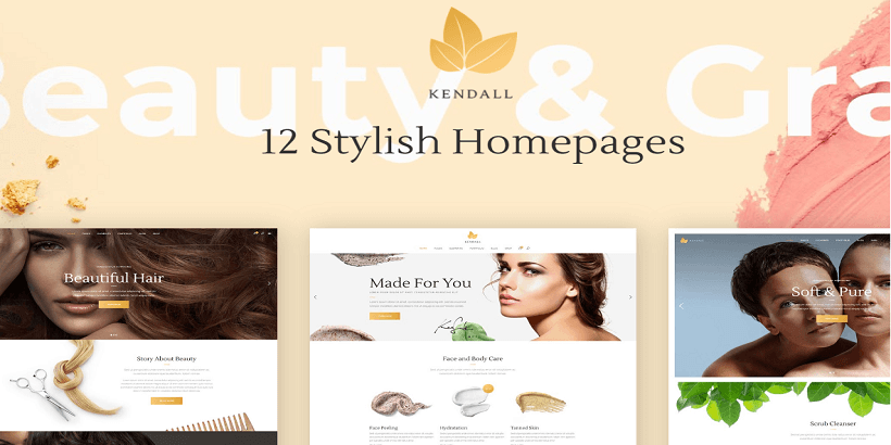 Kendall-bestes-kostenloses-wordpress-theme-für-maskenbildner