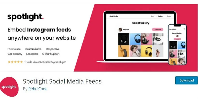 Spotlight-Social-Media-Feeds-Beste-Kostenlose-WordPress-Instagram-Plugins